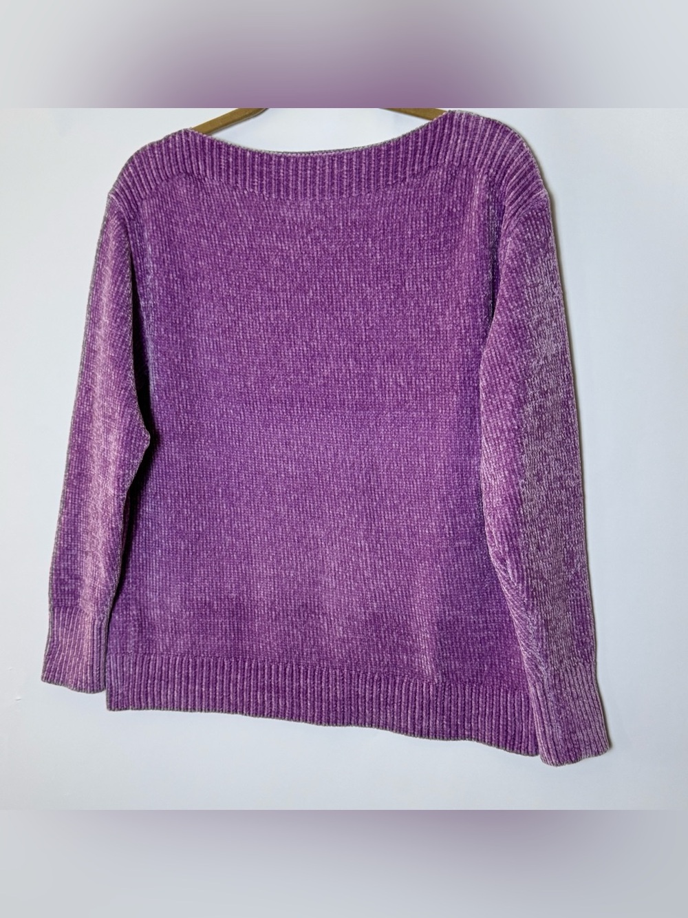 Tommy Bahama Purple Ribbed Chenille Sweater Size S/P